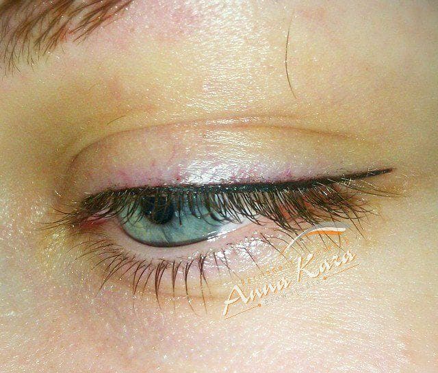 Permanent makeup lash enhancement