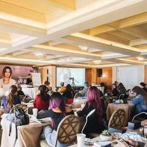Anna Kara at a permanent makeup event in San Diego