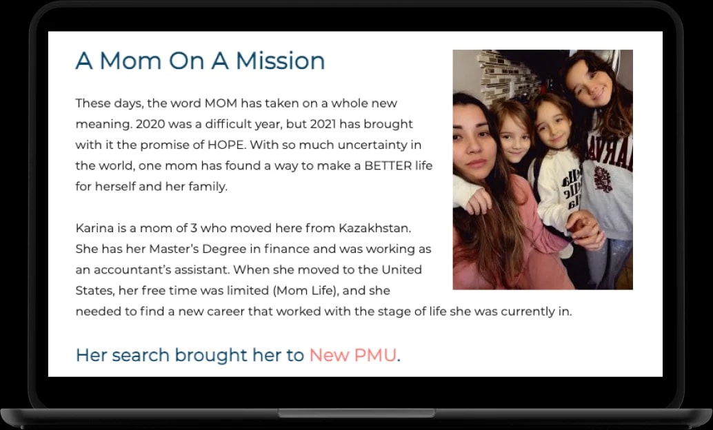 San Diego Moms: A Mom On A Mission, her search brought her to New PMU