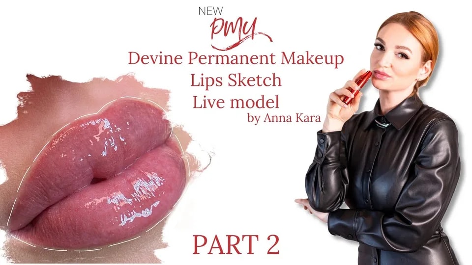 Lip sketch on a live model: step by step