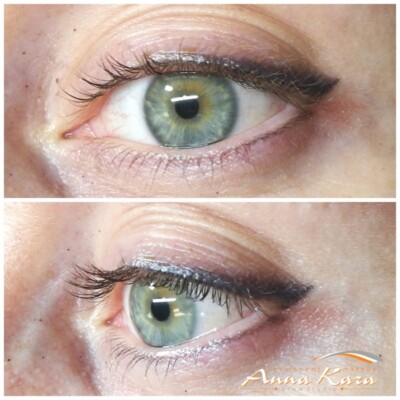 Permanent makeup before and after by Anna Kara, San Diego