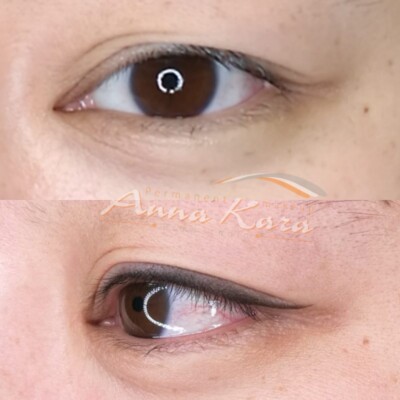 Permanent makeup before and after by Anna Kara, San Diego