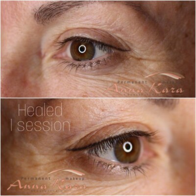 Permanent makeup before and after by Anna Kara, San Diego