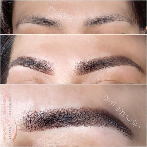 Permanent makeup before and after by Anna Kara, San Diego