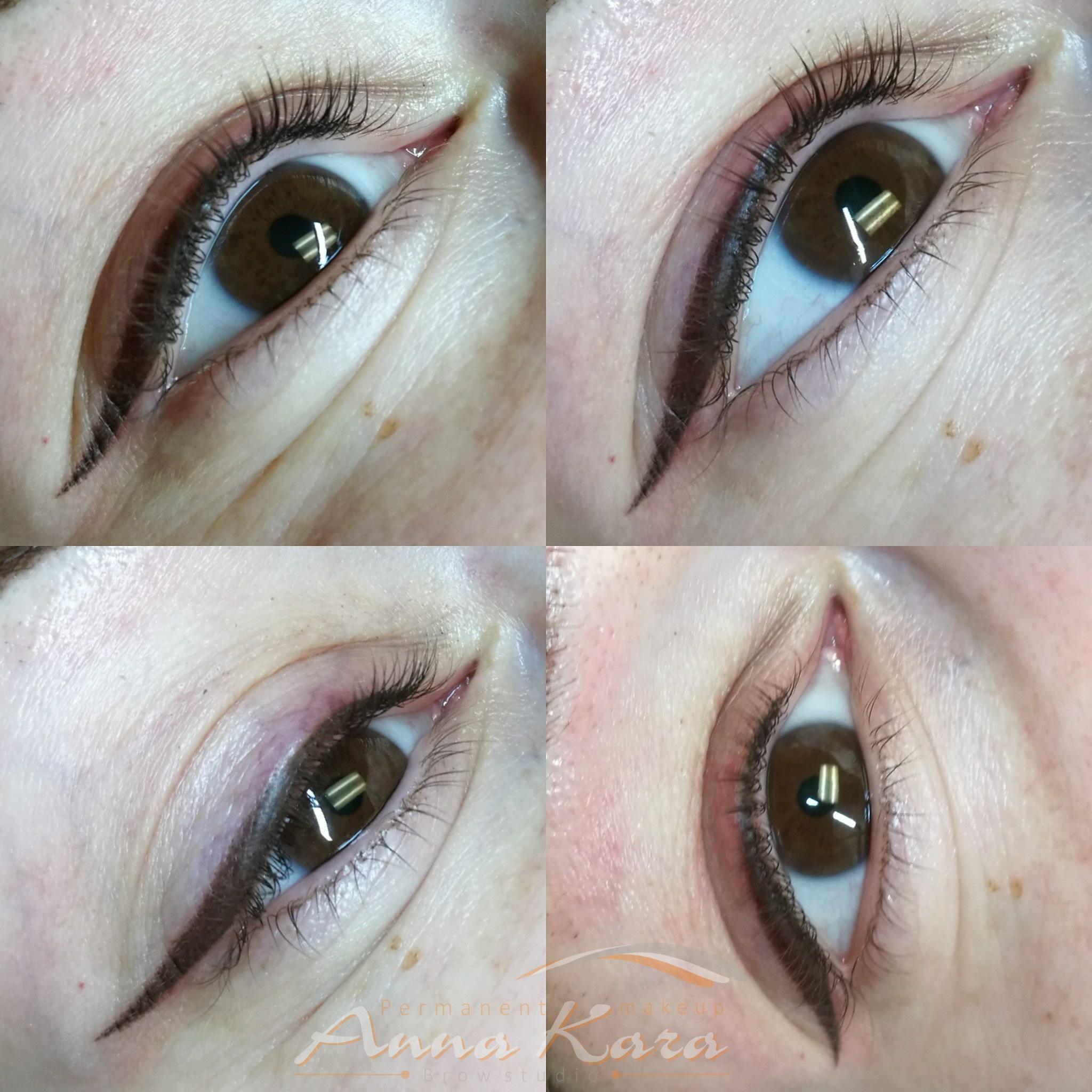 permanent eyeliner upper after the procedure