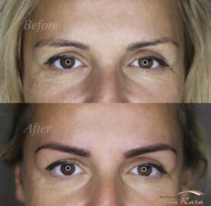healed permanent eyebrows vs microblading