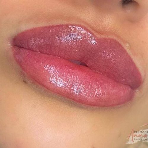 lip blush tattoo by Anna Kara